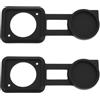 YINETTECH 2 Pezzi Copri Polvere Impermeabile per Presa d-type Compatibile con Neutrik scnac-01 xlr Gomma Nera