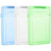 PATIKIL 4.5 x 3.2 Custodia Per Disco Rigido, 1Set Scatola Di Plastica Per Archiviazioni Disco Rigido Portatile Custodia Anti-Statica Per 2.5 SSD HDD Esterno, Bianco/Verde/Blu