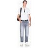 Armani Exchange Men's Essential, Striped Collar loged Button Cover Band Polo Shirt Blue XL, Navy Scuro, XL