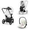 Cybex Platinum - Trio Cybex Platinum Style 2026 Priam Matt Black Off White con Cloud T Plus