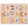 Bigjigs Toys Puzzle di Abbinamento Immagini e Numeri