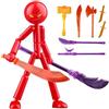 Generico Collectible Action Figures Set Con 7 Arms Set, Jointed Stop Motion Figures, Richiede Auto-assemblaggio, Stop Motion Figure, Full Body Mechanical Doll, Robot Mobile Multi-giunto (D#)
