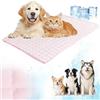 Generico Tappetino rinfrescante per cani, tappetino rinfrescante traspirante in seta ghiacciata per animali domestici, lettino rinfrescante antiscivolo e lavabile per cani e gatti (Pink,XS)