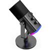 USB Gaming Microfono Dinamico per PC PS4 PS5, XLR Micrófono Streaming per Podcas