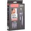 Shanrya Trimmer per orecchie, Trimmer per naso elettrico Kit Trimmer per sopracciglia uomo, Trimmer per depilazione Set per ascelle Capelli Corpo Capelli Barba Sopracciglia