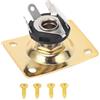 Alomejor Piastra Presa Jack per Chitarra con e Telecaster Forte e Resistente All'usura per Incidenti Imprevisti Durante L'esecuzione e la Registrazione (GOLD)