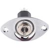Generic Piastra Jack per Chitarra Elettrica, Presa Jackplate per Chitarra in Metallo Aderente a Forma Ovale da 6,35 Mm per la Sostituzione per le Prestazioni
