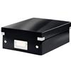 Leitz Click & Store WOW Scatola Organizer Piccola, per Archivio e Organizzazione di Cavi e Cancelleria, Adatta a Casa e Ufficio, Nero, 60570095