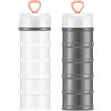 SZLIFE 2 contenitori per proteine, 5 dispenser di proteine multifunzionali impilabili, contenitori per alimenti per ufficio da viaggio