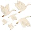 FashionCha 6x Decorazioni Da Parete con Uccelli in Legno, Da Appendere Alla Parete, per La Casa, L'ufficio, La Camera Da Letto