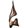 KESOTO Statua Artistica Curva Tridimensionale in Legno, Scultura Astratta Moderna per Soggiorno, Soprammobili Moderni per Uffici, Camere Da Letto, Librerie, Armadi, Ingressi, 30x12.9 Cm