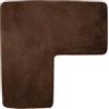 Baoblaze Tappeto Da Bagno Tappetino Angolare per Doccia a L Tappeto Quadrato Realizzato in Morbida Flanella Assorbente Adatto a Bagno E Toilette, Marrone