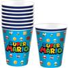 Amscan Bicchieri multicolore Super Mario Brothers (255 g) - Confezione da 8 bicchieri a tema durevoli e riutilizzabili, perfetti per feste per bambini