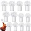 Dianelhall 12 supporti decorativi per costolette, coscia di tacchino, chop di maiale, fronzoli, fronzoli di tacchino, carta bianca, maiale, agnello, chop fronzoli, piccoli supporti per cosce di pollo, per