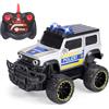 Dickie Toys - Auto RC Suzuki Jimny Police (20 cm) - Auto della polizia telecomandata a partire da 3 anni con luce e suono, telecomando auto per bambini, 8 km/h, telecomando 2,4 GHz