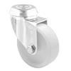 Wagner 23167501 - Ruota girevole con foro posteriore, diametro 75 mm, altezza 100 mm, acciaio zincato, bianco, portata 60 kg