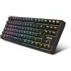KROM KERNEL PRO - Tastiera meccanica da gioco RGB a 18 effetti, Bluetooth 5.3, 2.4 GHz e USB, formato TKL, interruttori intercambiabili, copertura rimovibile, layout spagnolo, colore nero o bianco