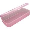Milageto Scatola porta attrezzi per nail art Organizzatore contenitore per attrezzi per manicure personale vuoto trasparente per penne per spazzole per unghie, rosa L