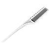 Haofy Pettine per Cotonatura, Pettine per Styling Leggero a 3 File con Coda in Metallo, Ideale per l'uso in Parrucchiere e per lo Styling Personale in Quattro Colori (WHITE)