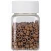Zerone Capelli Extension Beads Tubi Microrings Intrecci Decorazioni Silicone Alluminio 500 Pezzi(marrone chiaro 8#)