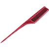 Haofy Pettine per Cotonatura, Pettine per Styling Leggero a 3 File con Coda in Metallo, Ideale per l'uso in Parrucchiere e per lo Styling Personale in Quattro Colori (rosso)