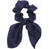 Whakano 2 elastici per capelli con fiocco, elastici per capelli, morbidi scrunchies, elastici riutilizzabili, per ragazze e donne, tutti i tipi di capelli, verde militare