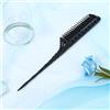 HEEPDD Pettine per Cotonatura, Pettine per Styling a 3 File, Strumento Leggero per la Cura dei Capelli in ABS per Uso in Salone o Styling Domestico (BLACK)