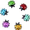 MHDAMAI Magnete Frigo Coccinella,Piccoli Magneti Divertenti 6PCS Carino Magneti per Cucina, Casa, Scuola, Lavagna da Ufficio, Magnete Decorativo Carino