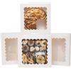 Gcardist Auto-pop Up - Scatole per torte bianche con finestra, 25,4 x 25,4 x 6,3 cm, 12 pezzi, 10 x 10 x 2,5 pollici