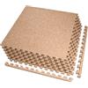 AIRHOP 6 Pz 60x60x1,4cm Tappetino Attrezzature Esercizio, Superficie Gomma Robusta Spessa Antiscivolo Resistente, Puzzle Protezione Pavimento, Palestra e Casa, Tappetino Fitness, Effetto Legno