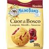 Mulino Bianco Biscotti Frollini Cuor di Bosco, con Lamponi, Mirtilli e Amarene, Colazione Ricca di Gusto, Senza Olio di Palma - 300 g
