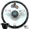 Supalite Kit Volante 13" Con Attacco E Boccina Nero Legno MG MGA MGC 1100 1300