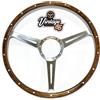 Supalite 17 " Volante Woodrim Classico Auto a Calice 9 Foro Rivettati Anello Con Raccordi