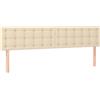 vidaXL Testiere 2 pezzi Tessuto Crema 100x5x78/88 cm