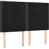 vidaXL Testiere 4 pezzi nero 72x5x78/88 cm in velluto