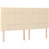 vidaXL Testiere 4 pezzi Tessuto Crema 100x5x78/88 cm