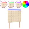vidaXL testiera vidaXL LED crema 100x5x118/128 cm tessuto