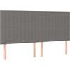 vidaXL Testiere 4 pz. Tessuto grigio scuro 100x5x78/88 cm