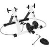 Monster Shop Velo Pro, cyclette magnetica - bianca | Cyclette da interno con 6 livelli di resistenza, telaio pieghevole e supporto per la ruota anteriore | Compatibile con biciclette da 26"-28" e 700C