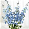JINWOE 4 fiori artificiali di delphinium blu, 86 cm, realistici fiori di seta finta di larkspur, a stelo lungo, pianta di delphinium finta per vaso da pavimento alto, bouquet esterno, decorazione per