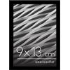 Americanflat Cornice 9x13 cm Nera - Cornice per Foto 13x9 cm con Bordo Sottile e Pannello Vetro Resistente agli Urti - Portafoto con Ganci e Cavalletto Integrati per Pareti e Ripiani