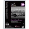 SECO Stewart Superior - Cornice portafoto in Alluminio Spazzolato, Formato A4, con Vetro di Sicurezza in plexiglas, Colore: Argento