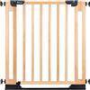 hauck Clear Step Easyclose Eco, Legno di Faggio - Cancelletto di Sicurezza Porte e Scale Interno per Bambini e Cani - Regolabile 75-80 cm con Viti Incluse - Alto 76 cm - Fissaggio Stabile con Fori