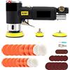 OUTFYT Lucidatrice pneumatica Rettificatrice da 2 pollici 3 Mini Levigatrice orbitale ad aria Utensili pneumatici Buffer a doppia azione for auto ,Alte prestazioni(48pc Black sander)