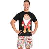 Disney Pigiama Corto Uomo Set, Morbido e Traspirante Coton Abbigliamento da Casa (Nero/Grigio, S)