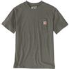 Carhartt T-Shirt Pesante K87 Con Taschino, Vestibilità Comoda, Manica Corta, Uomo, Grigio (Oliva polverosa), M