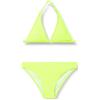 Haute pression Set Due Pezzi Ragazza Tinta Unita Bikini, Giallo Fluo, 14 Anni