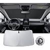 LUWU Compatibile con Renault Clio 5 V 2020-2025 2026, parasole per auto, pieghevole, per interni e parabrezza, protezione UV, protezione dal calore, accessori Clio5