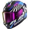 SHARK, Casco Moto Integrale SKWAL i3 SPEED-FANCY Black White Blue KWB, XS