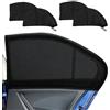 ZZRSYJ Tendine parasole auto, 4 PCS Tendine parasole auto bambini,parasole finestrini auto,Protezione da Raggi UV,Insetti volanti,Protegge Bambini e Animali Domestici,Adatto per finestrini auto